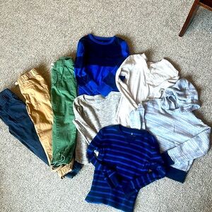 J.Crew shirt and Gap joggers